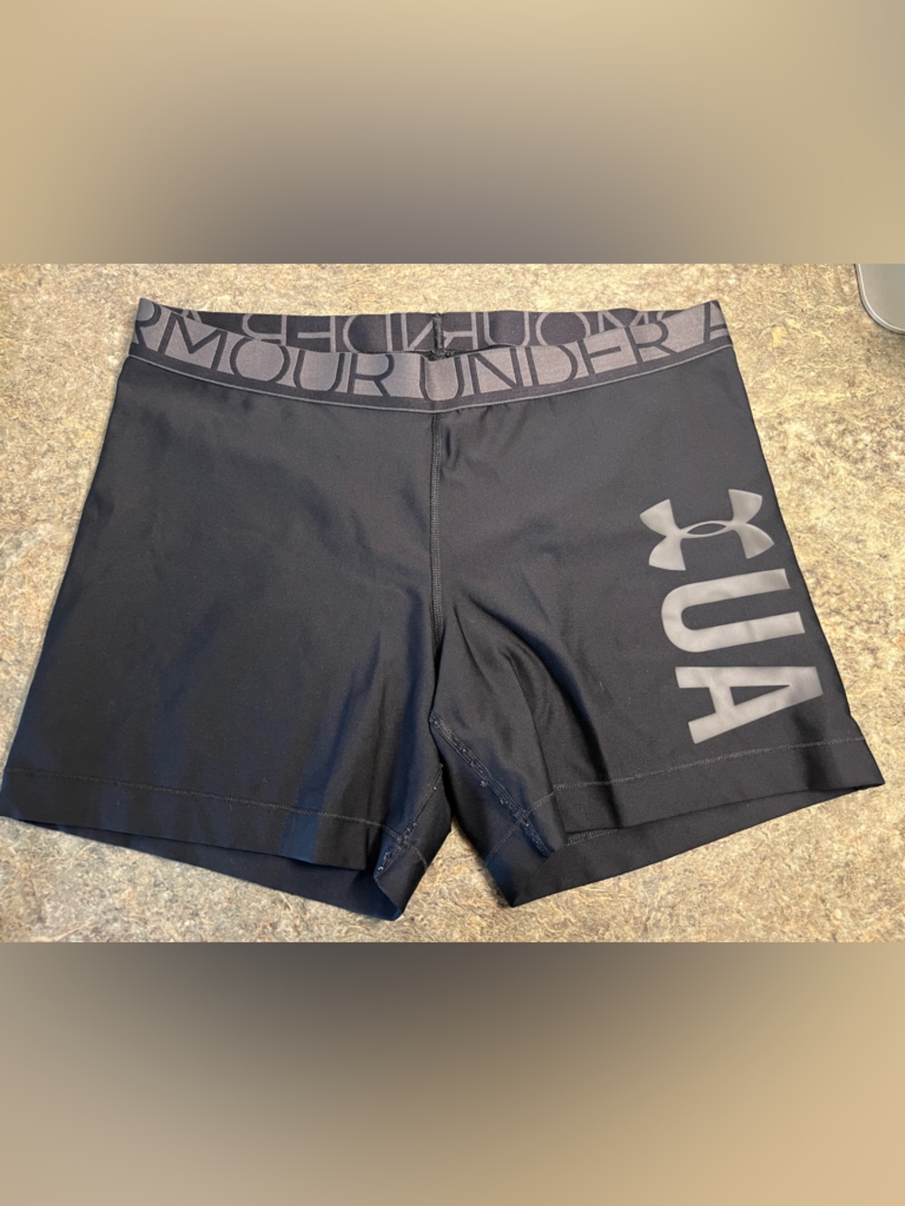 Under Armour Black Performance Shorts with Branded Waistband XL